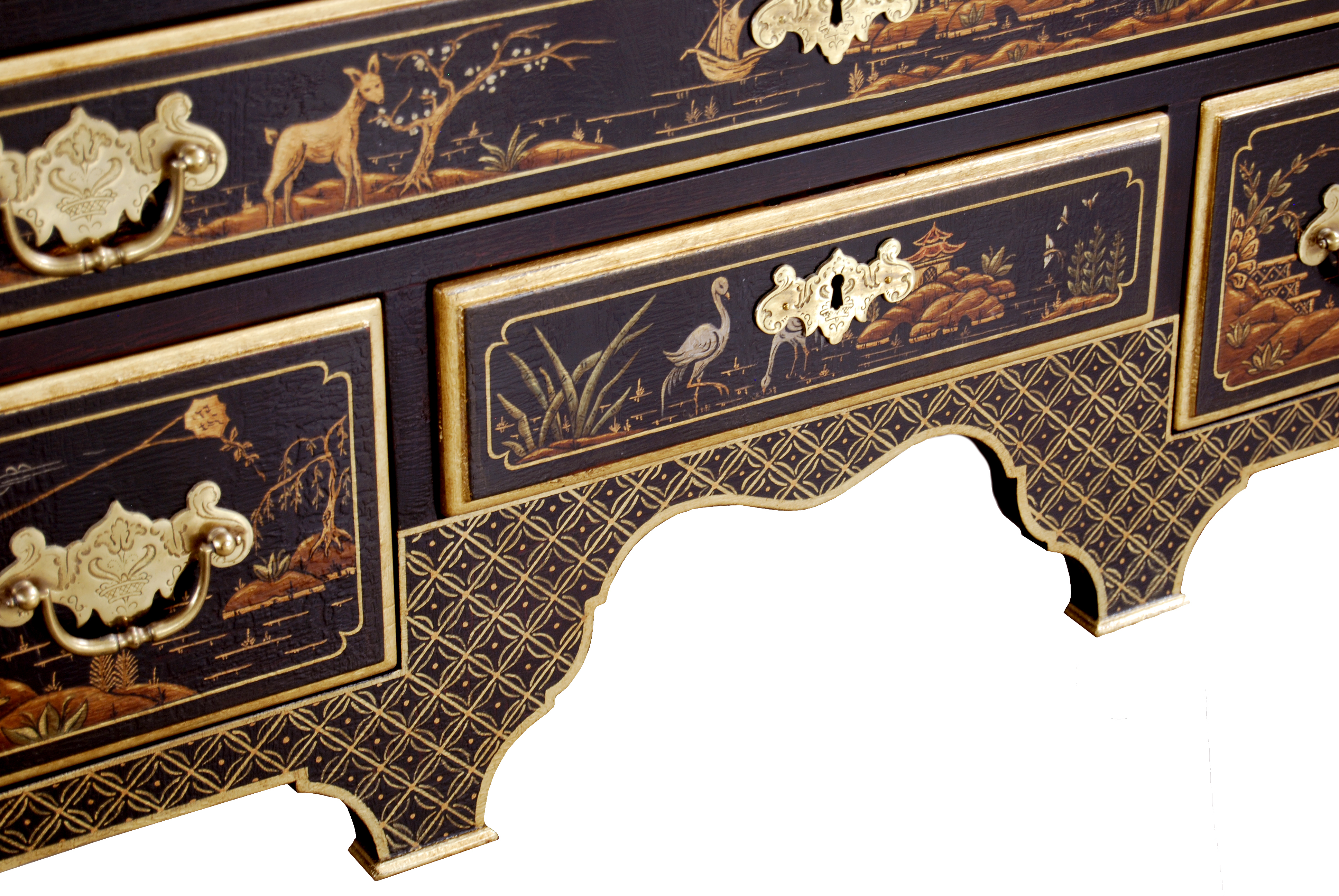 Hand Painted Highboy Detail