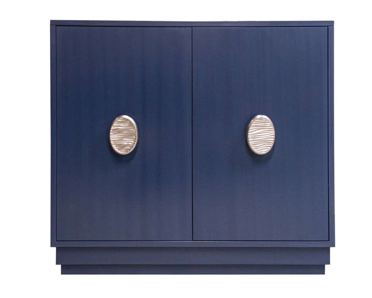 68 1 DR1 BL1 Indigo Striata373 Oval Strie Antique Nickel Step Plinth Base 1