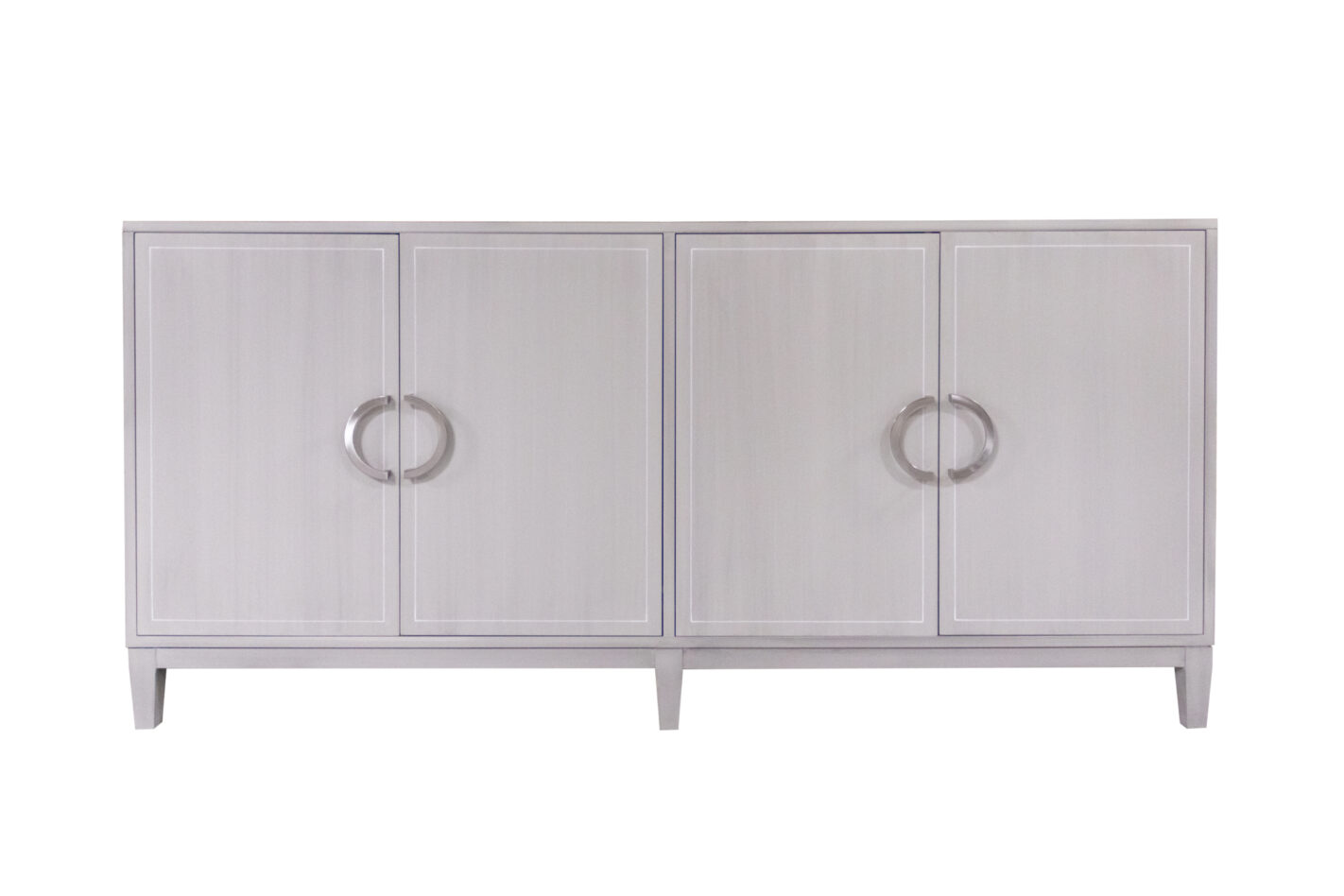 68 2 DR1 DR1 BT2 Brushed Putty Ivory Pearl Pinstriping Half Circle Hardware Tapered Leg Base