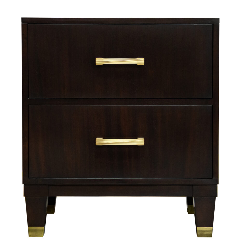 68 4 DW42 DW42 BF4 Dearborn Strie Pull Ribbon Stripe Mahogany Tapered Leg Brass Ferrules